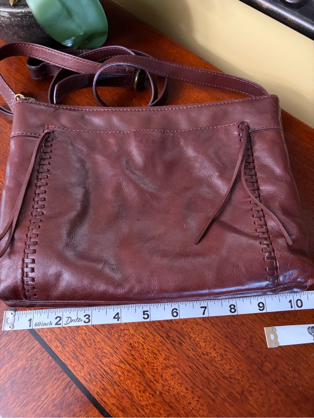 Lucky Brand Cognac Brown Leather Crossbody - Picture 8 of 9